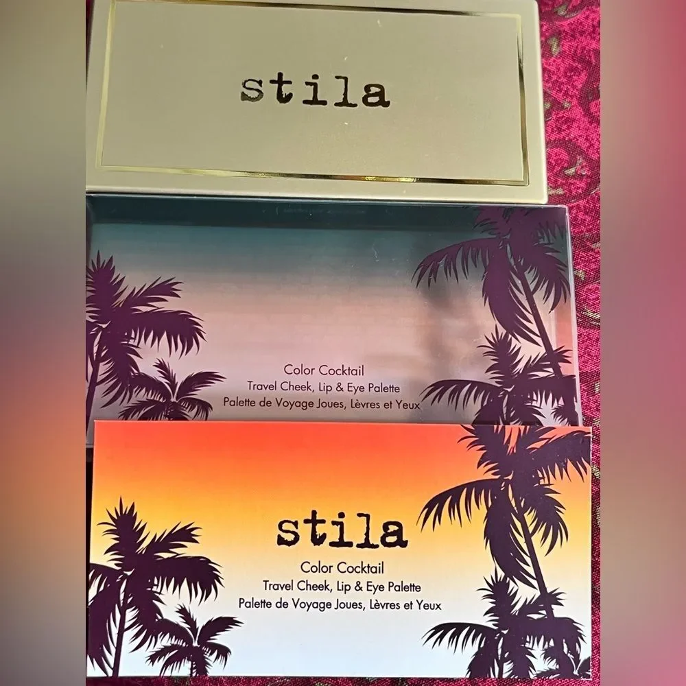 Stila Color Cocktail Palette, lip,cheek & eye shadow palette with mirror. Travel